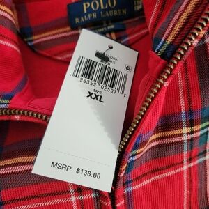 Ralph Lauren Red and Blue Plaid Zip-Up